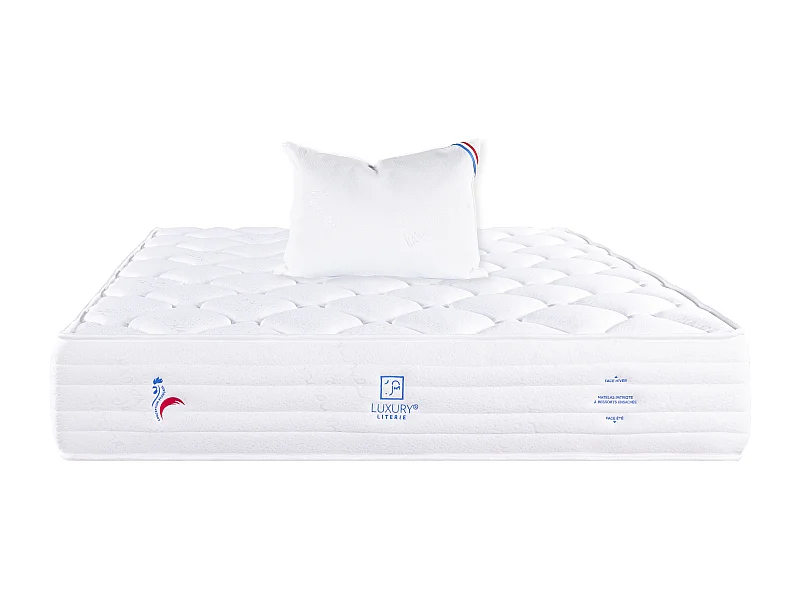 Matelas 90x190 cm, Patriote Mousse, 27cm, mémoire de forme , Soutien ferme + Oreiller