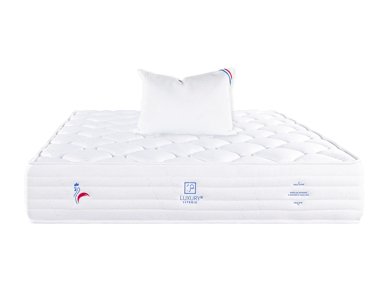 Matelas 90x190 cm, Patriote Mousse, 27cm, mémoire de forme , Soutien ferme + Oreiller