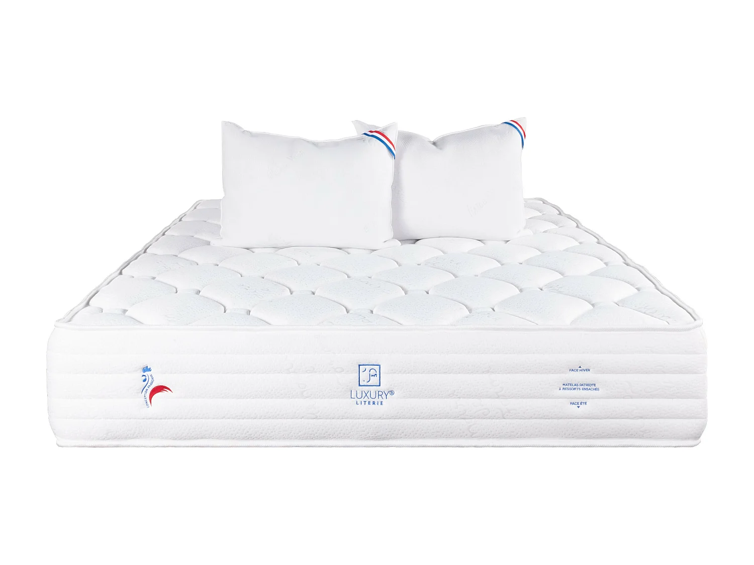Matelas 160x200 cm, Patriote Mousse, 27cm, mémoire de forme , Soutien ferme + 2 Oreillers