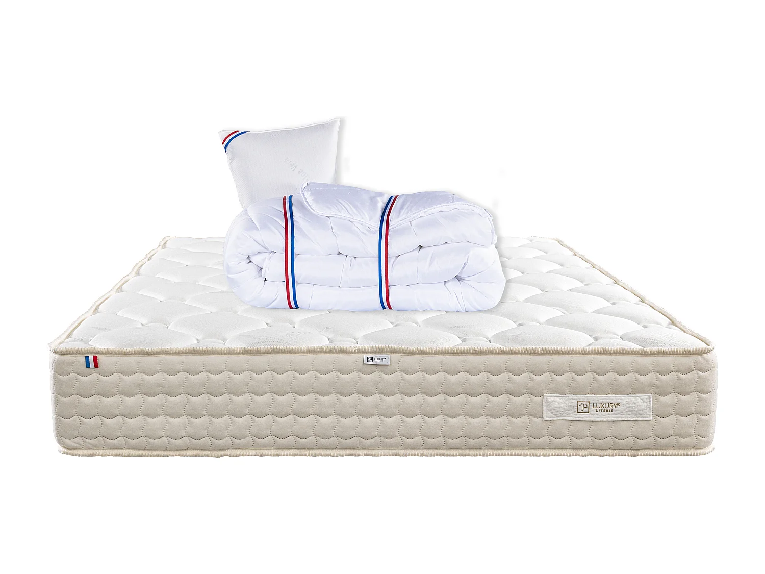 Matelas 90x190 cm, Sublime, 20 cm, mémoire de forme, ferme + 1 oreiller + couette