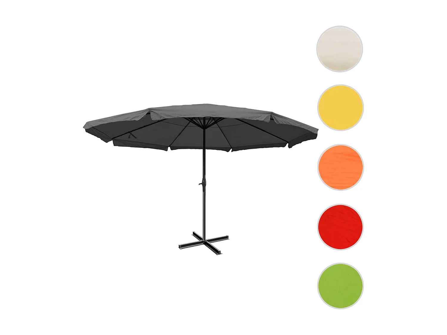 Parasol Carpi Pro Ø5m,  anthracite sans socle