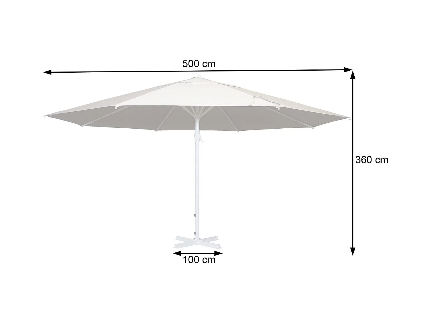 Sombrilla Carpi II,  antracita con soporte