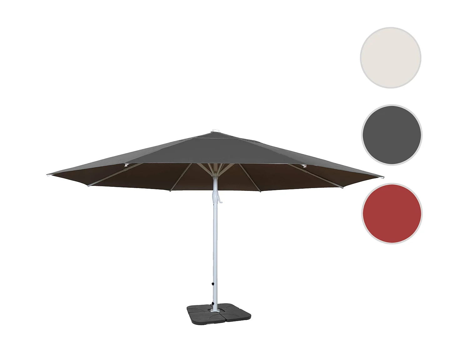 Parasol Carpi II,  antraciet met voet