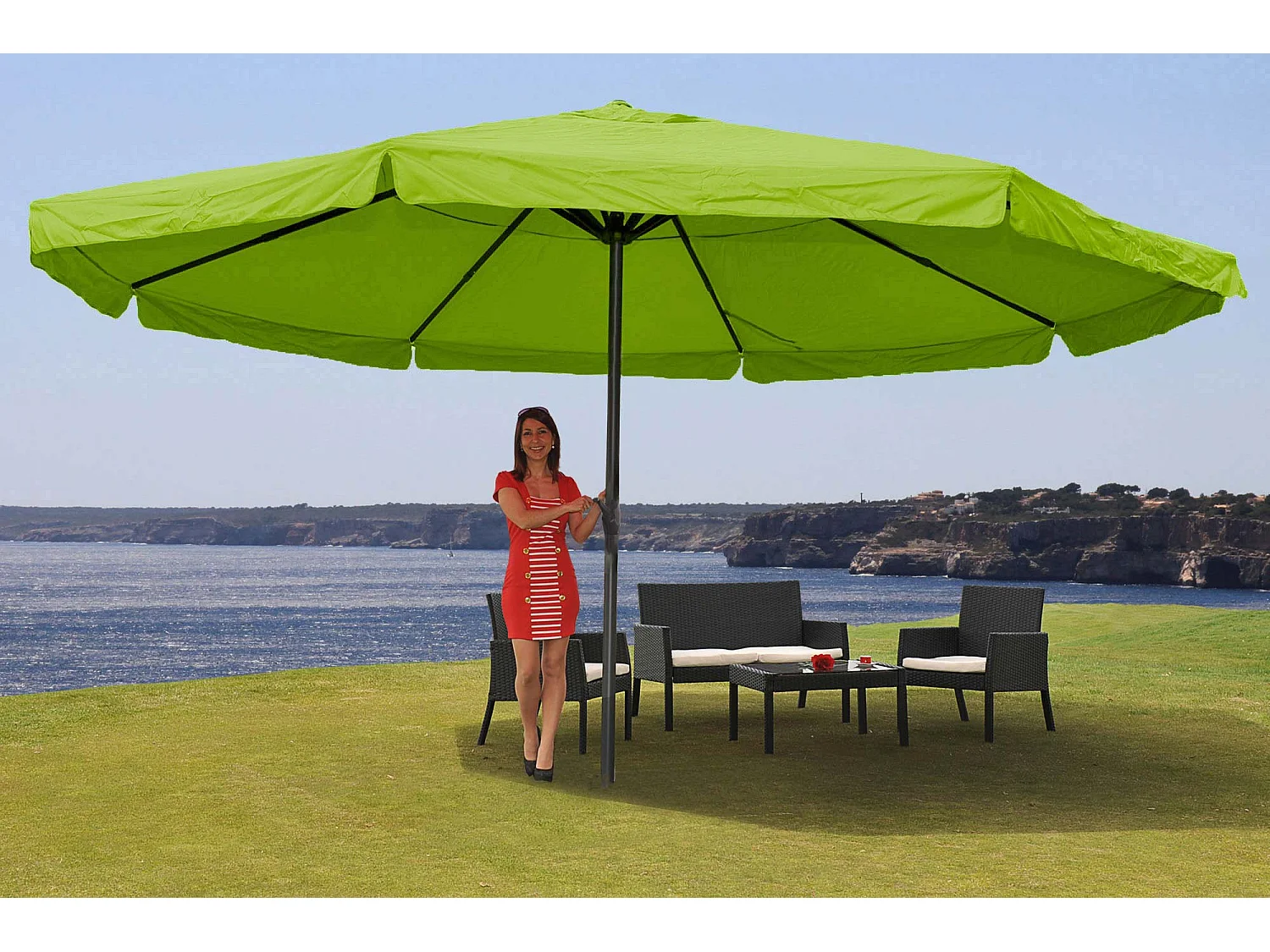 Parasol Carpi Pro Ø5m,  vert