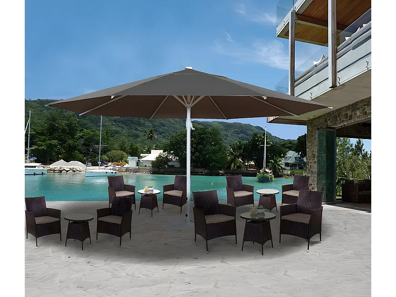 Parasol Carpi II, Ø 5m, anthracite sans support