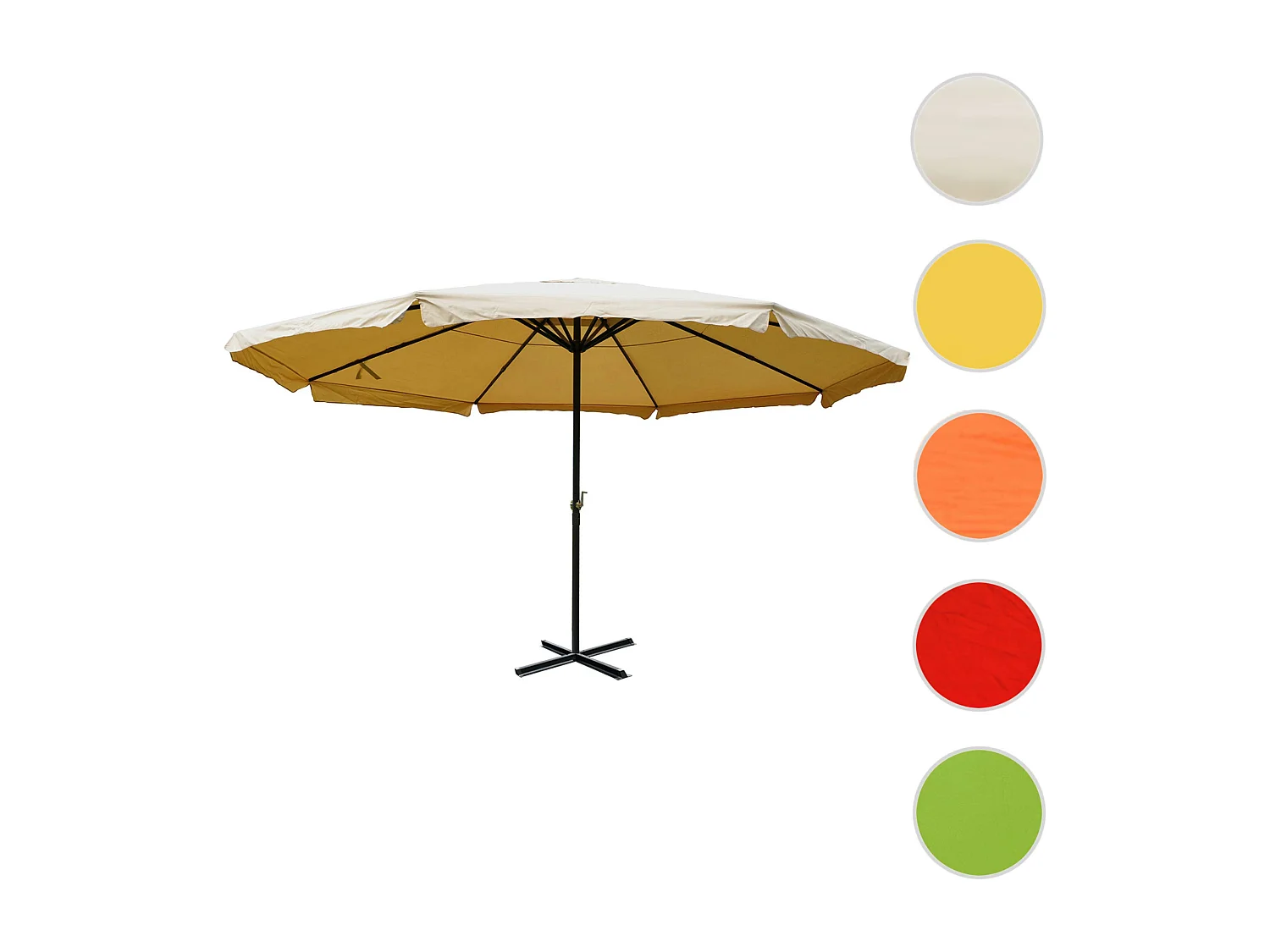 Parasol Carpi Pro,  crème zonder voet