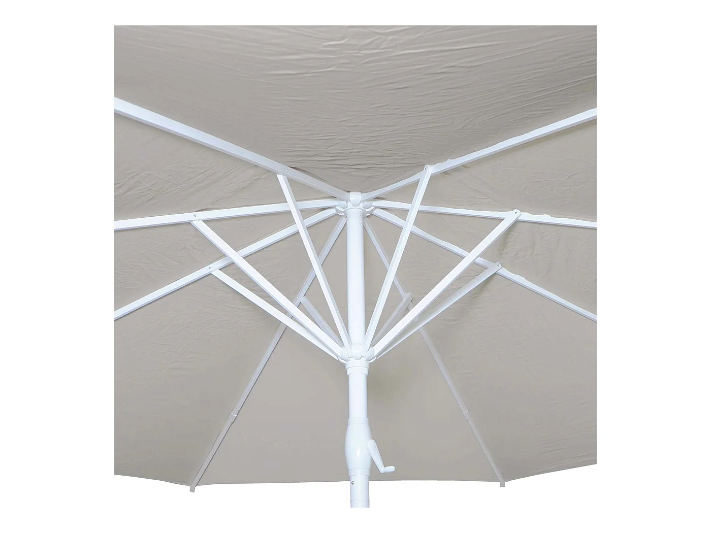 Sombrilla Carpi II,  crema-beige con soporte