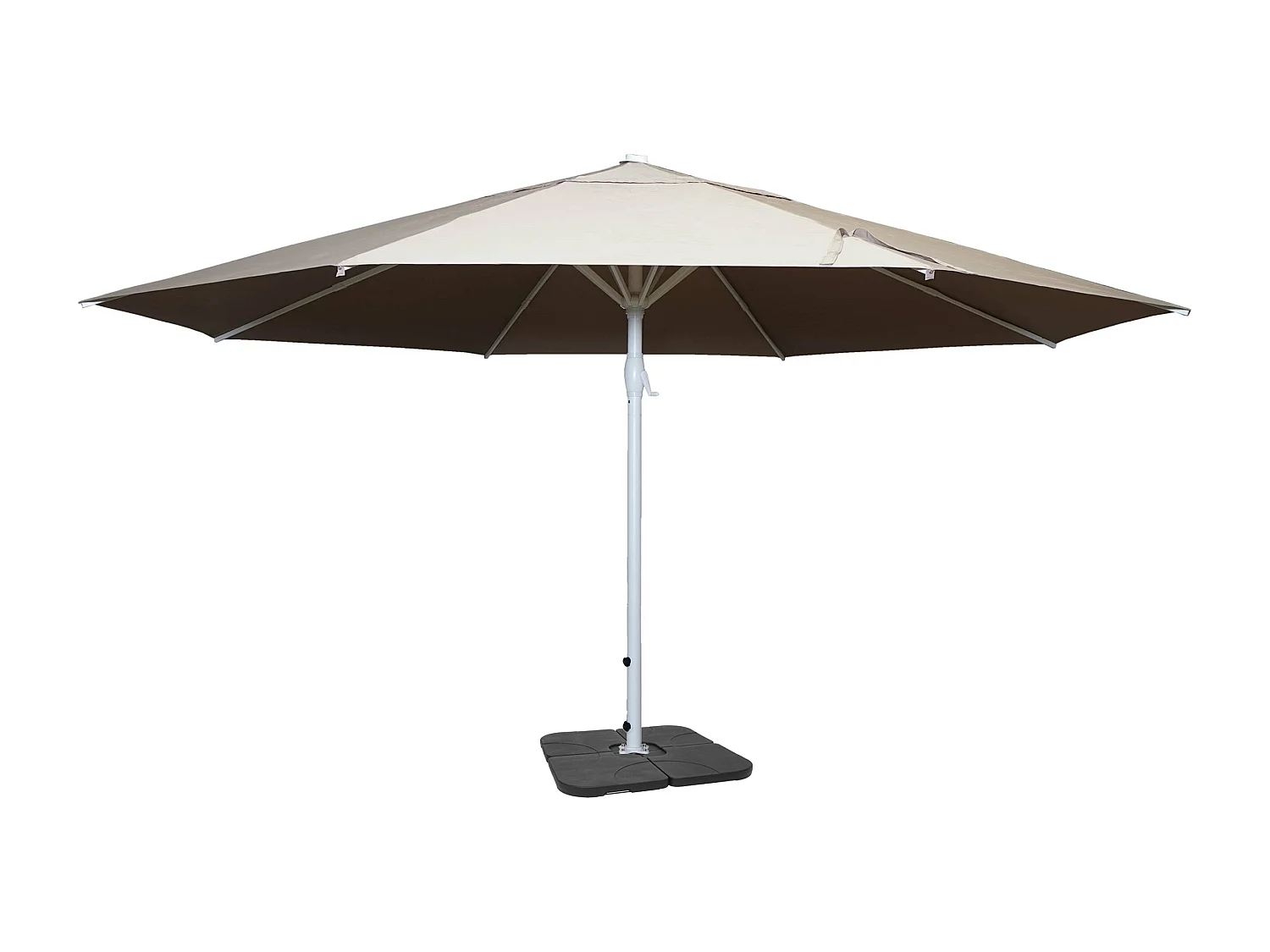 Parasol Carpi II,  crème-beige met voet