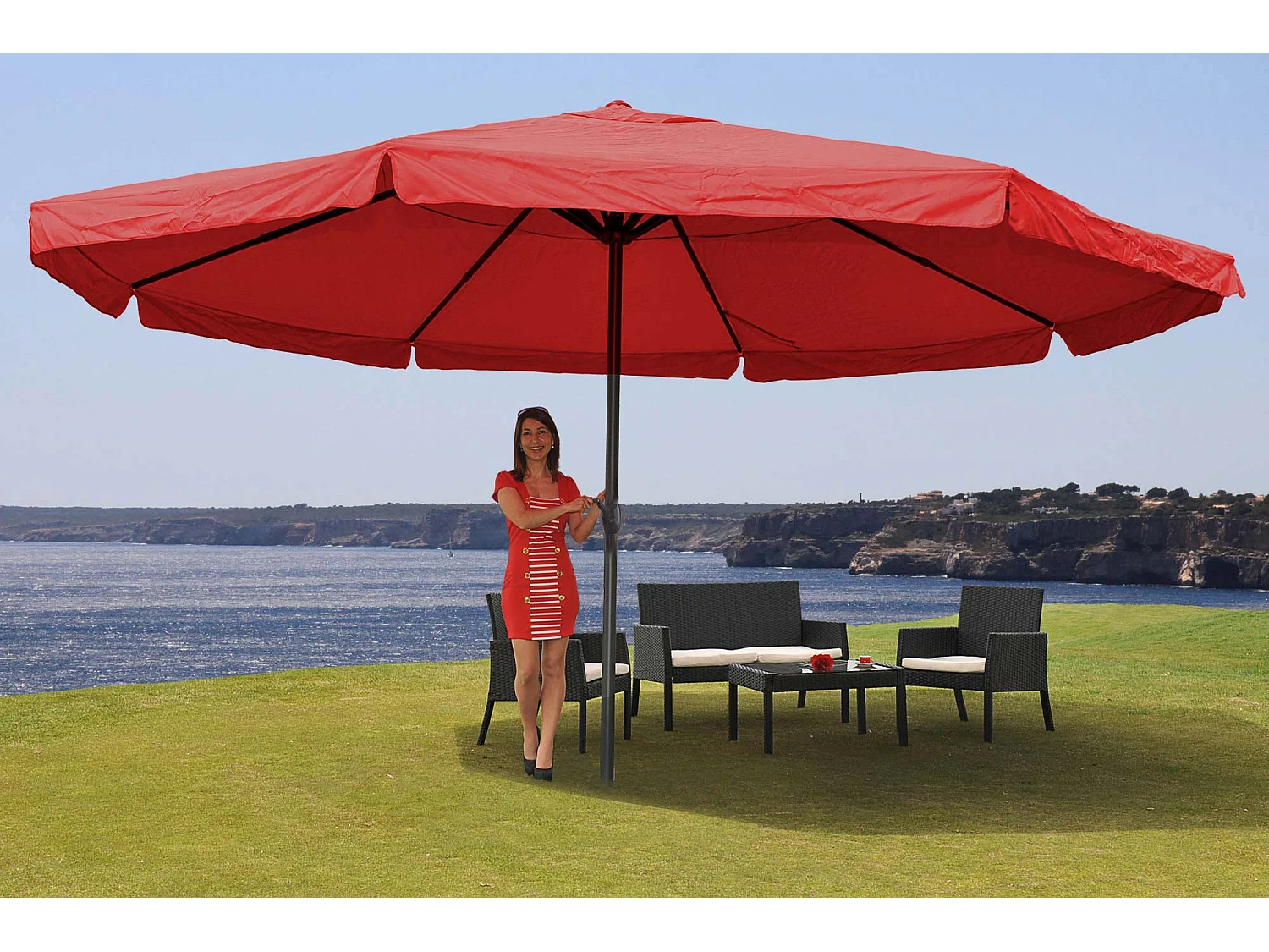 Parasol Carpi Pro,  bordowy bez stojaka