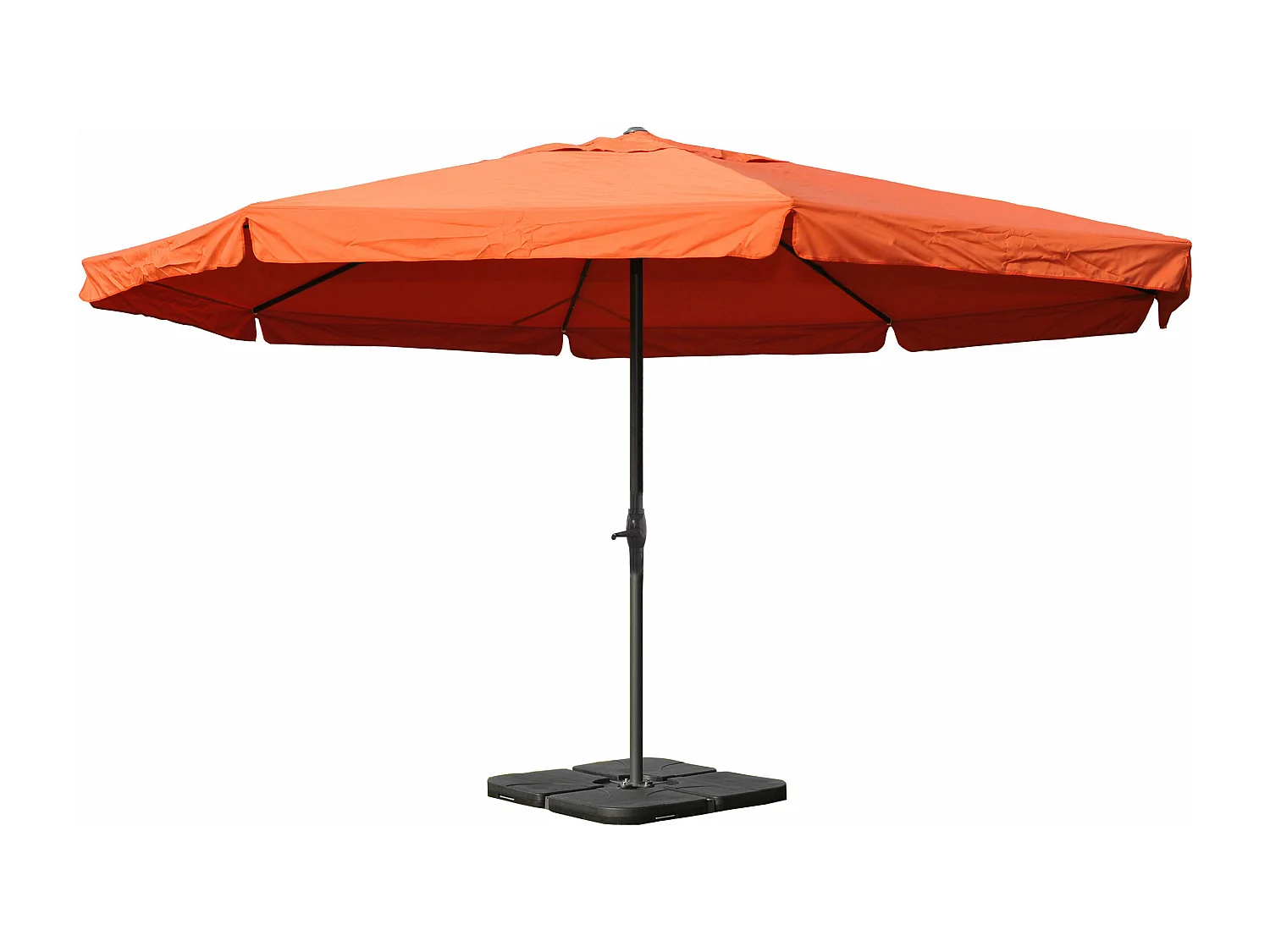 Parasol Carpi Pro Ø5m,  terre cuite avec pied