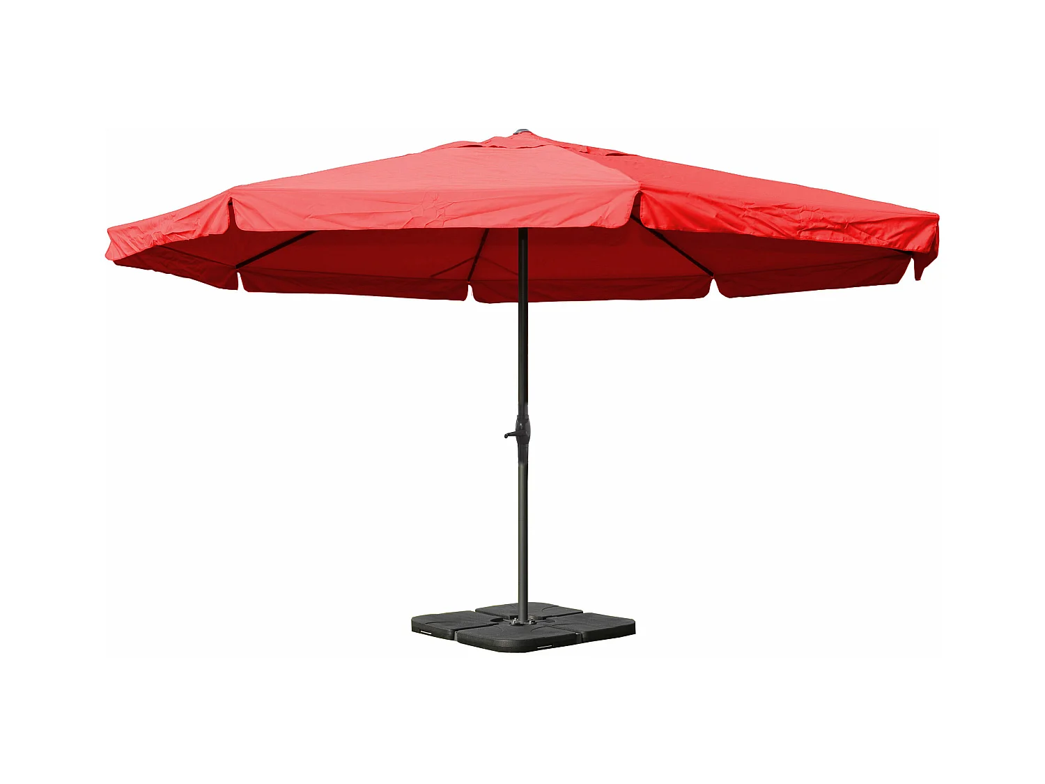 Parasol Carpi Pro Ø5m,  bordeaux avec pied