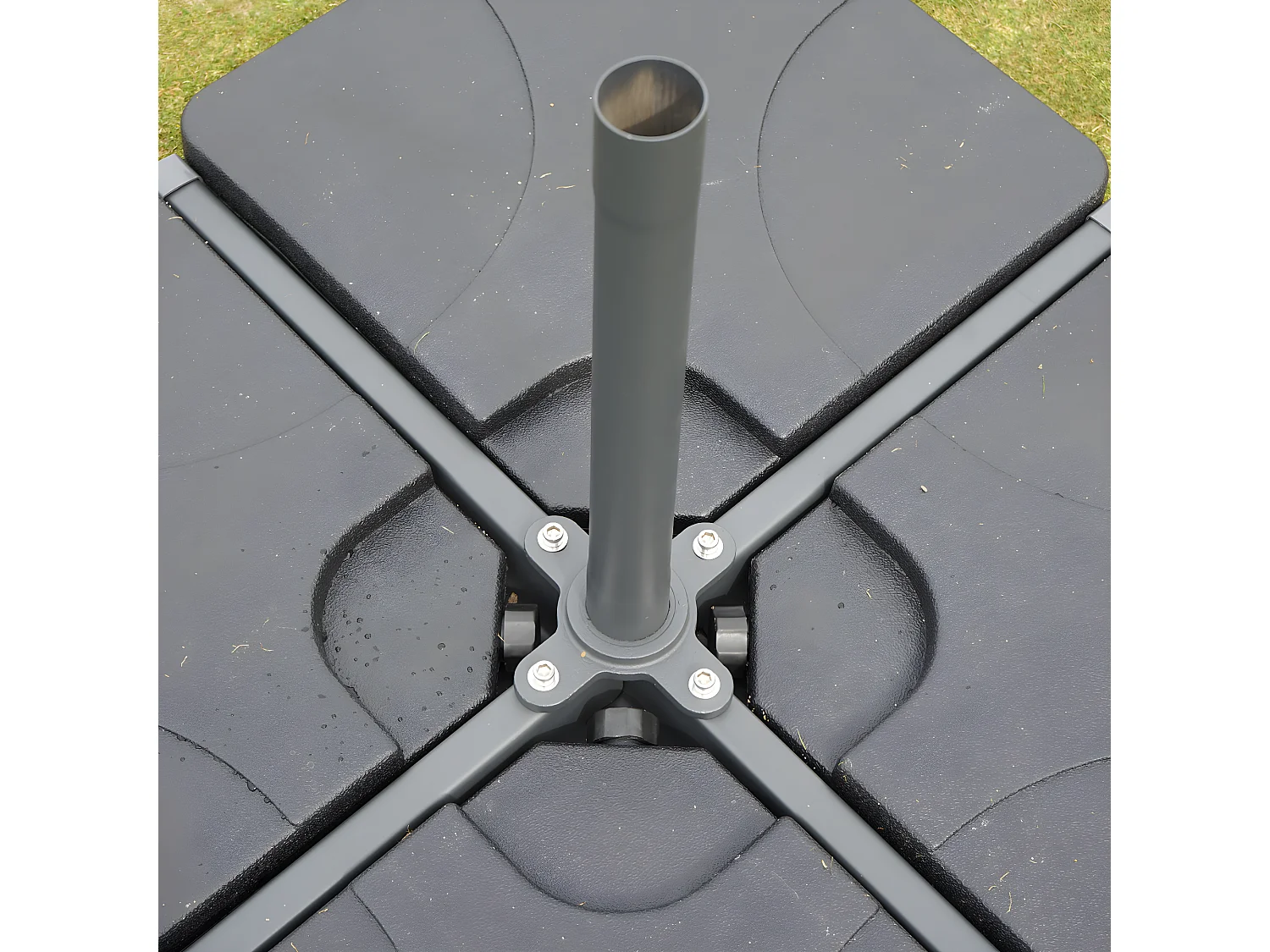 Parasol Carpi Pro Ø5m,  bordeaux avec pied