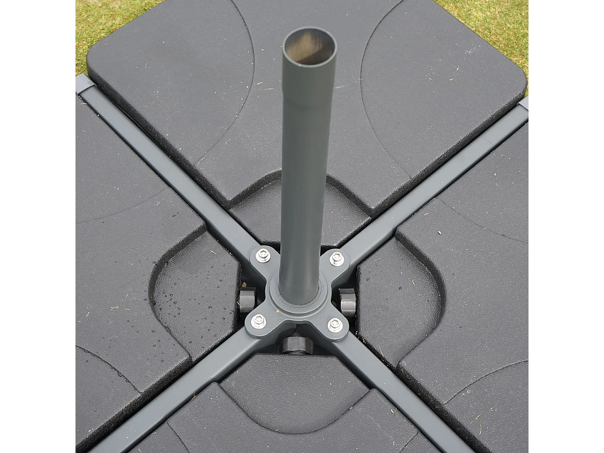 Parasol Carpi Pro Ø5m,  bordeaux avec pied