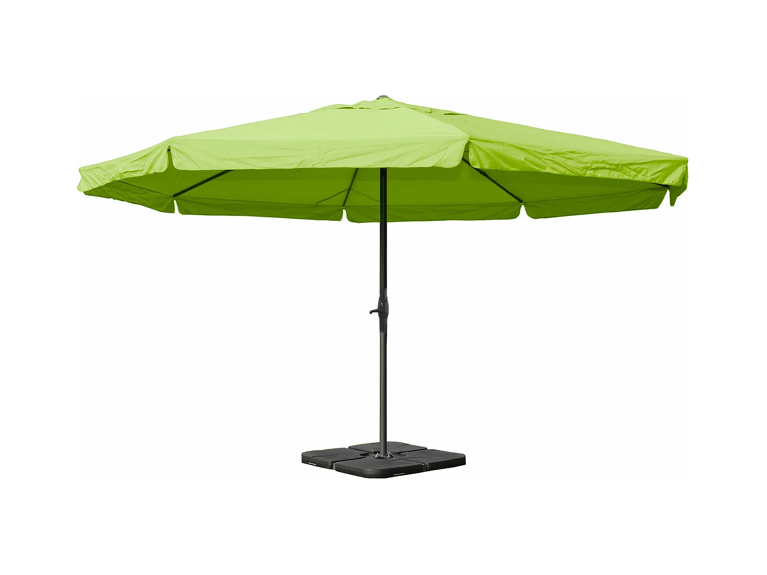 Parasol Carpi Pro Ø5m,  vert avec pied