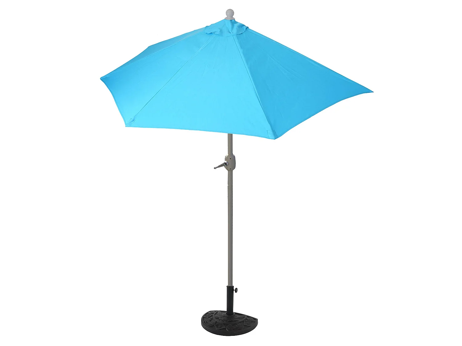 Parasol Lorca semi-circulaire 3m UV 50,  270cm turquoise