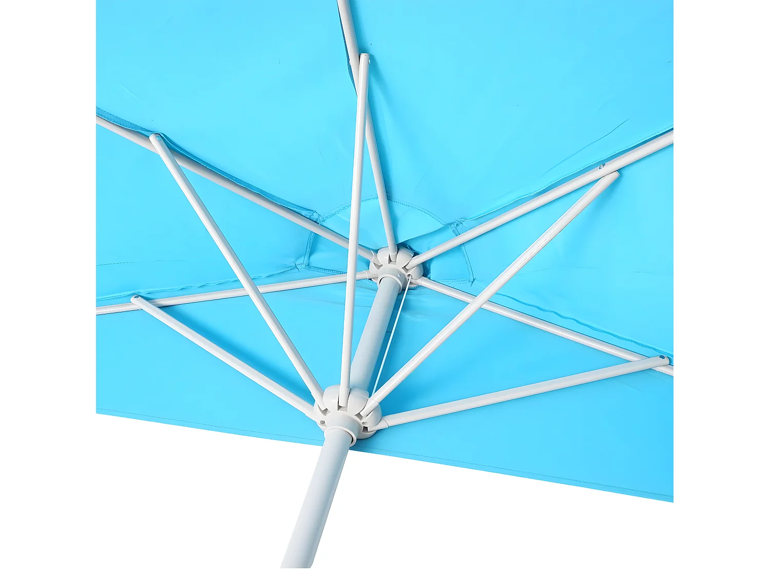 Parasol Lorca semi-circulaire 3m UV 50,  270cm turquoise