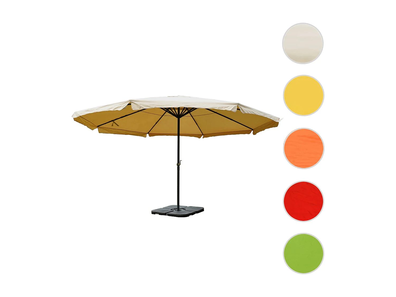 Parasol Carpi Pro,  crème met standaard
