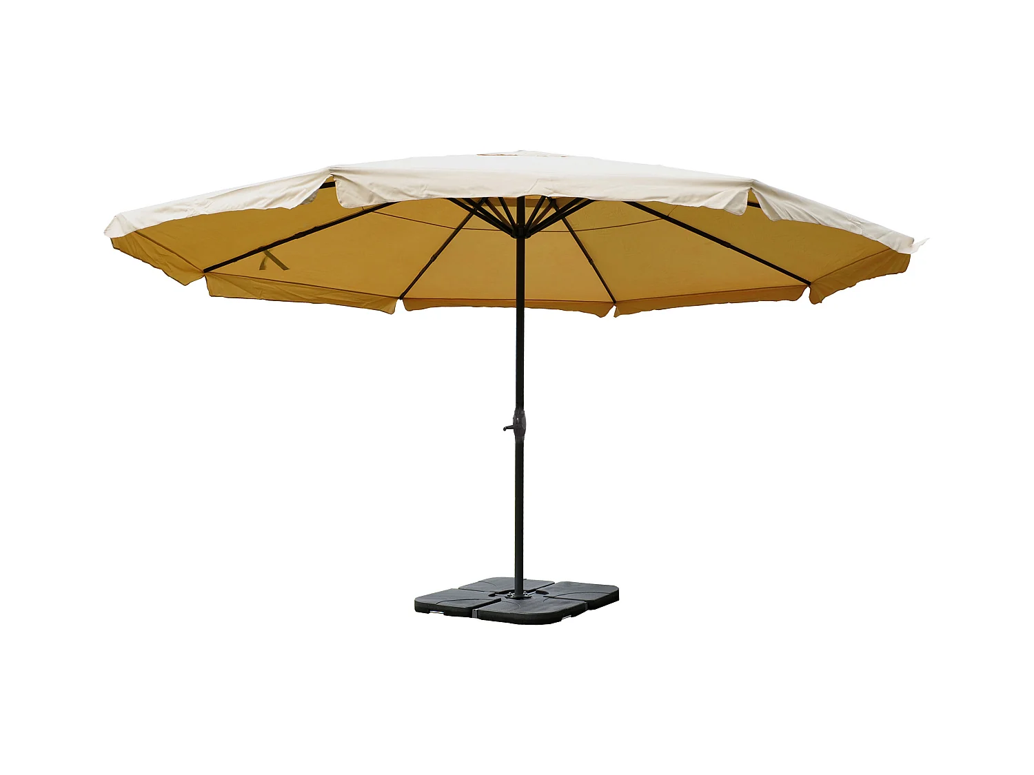 Parasol Carpi Pro Ø5m,  crème avec pied