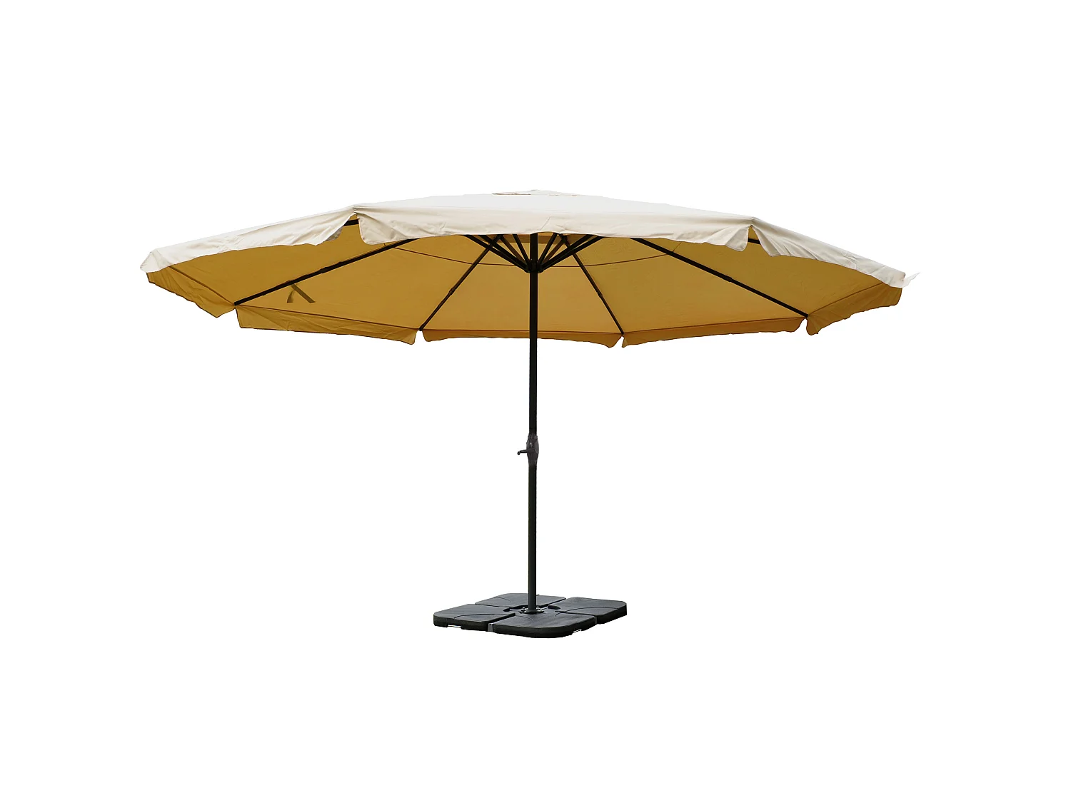 Parasol Carpi Pro Ø5m,  crème avec pied