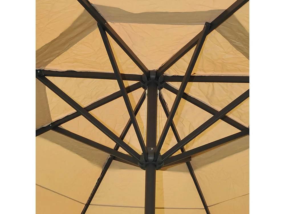 Parasol Carpi Pro Ø5m,  crème avec pied