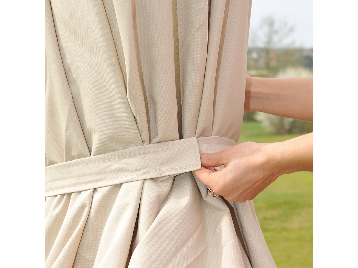 Parasol Carpi Pro Ø5m,  crème avec pied