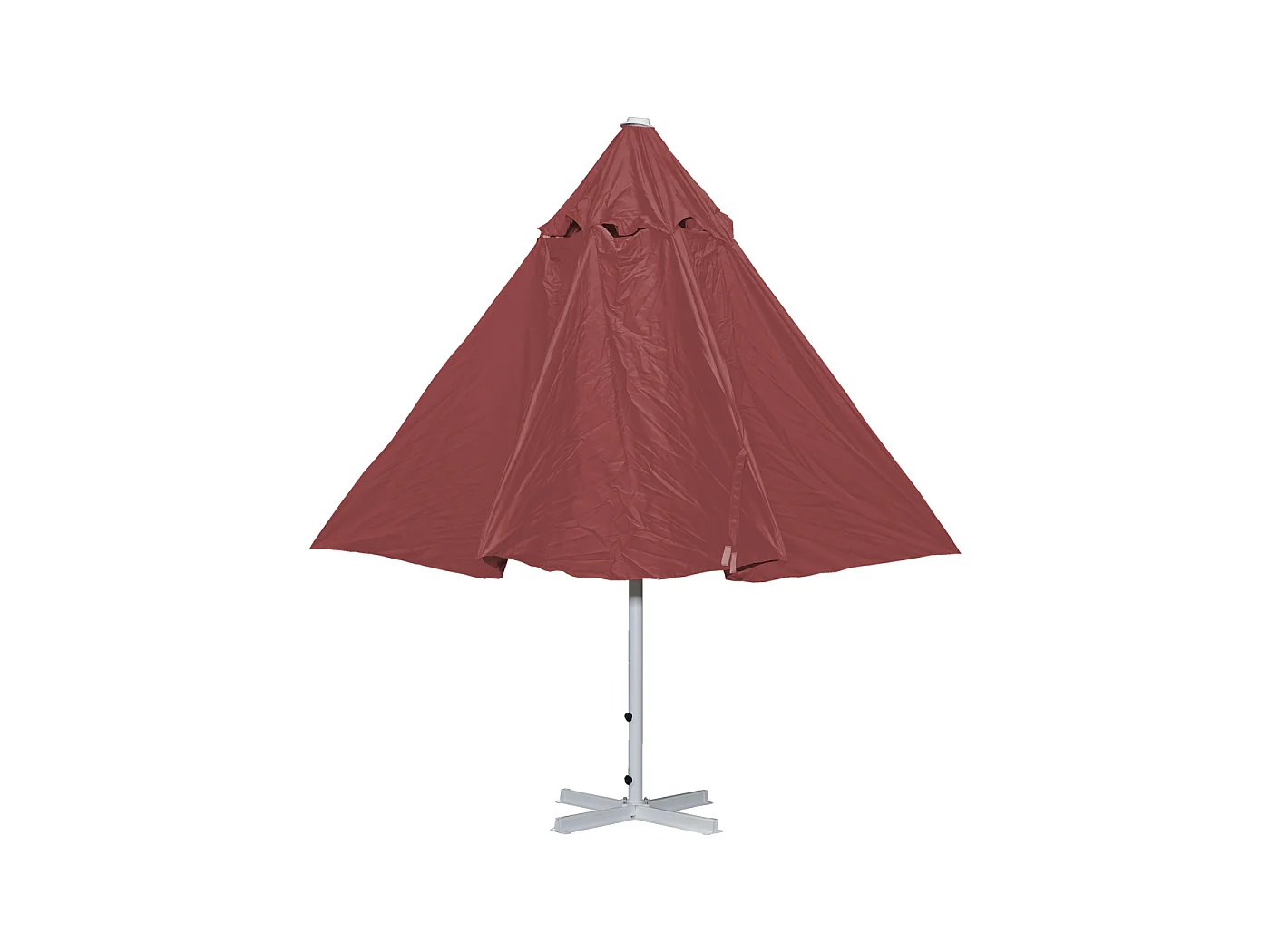 Parasol Carpi II, Ø 5m,  rouge avec support