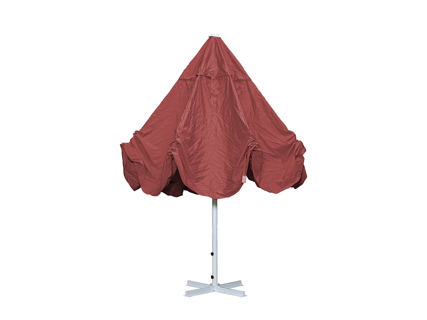 Parasol Carpi II, Ø 5m,  rouge avec support
