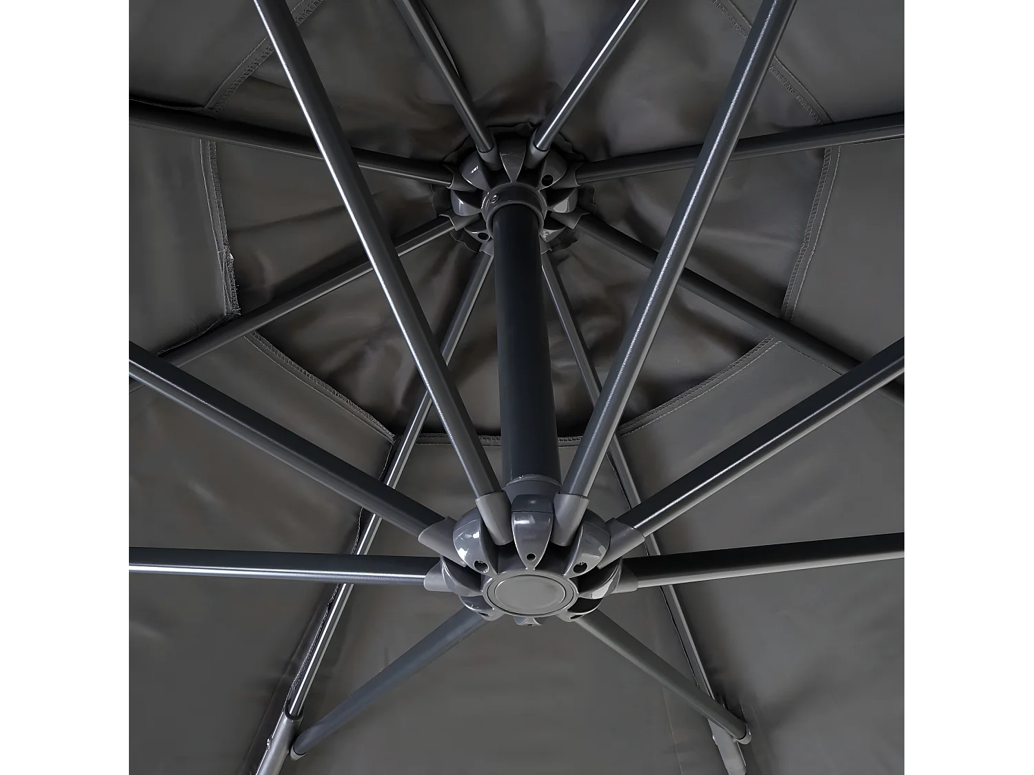 Zweefparasol MCW-D14 rond,  antraciet zonder voet