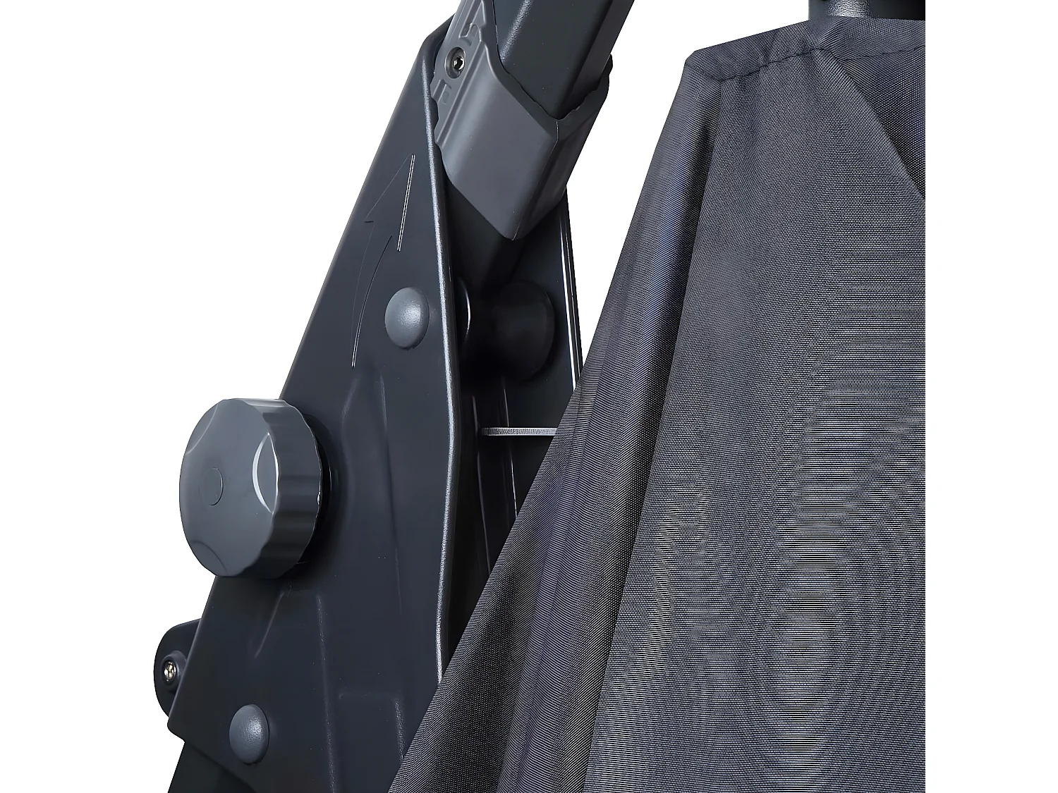 Zweefparasol MCW-D14 rond,  antraciet zonder voet