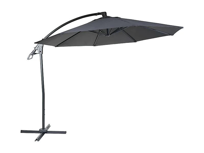 Parasol déporté MCW-D14 rond Ø 3m,  anthracite sans pied