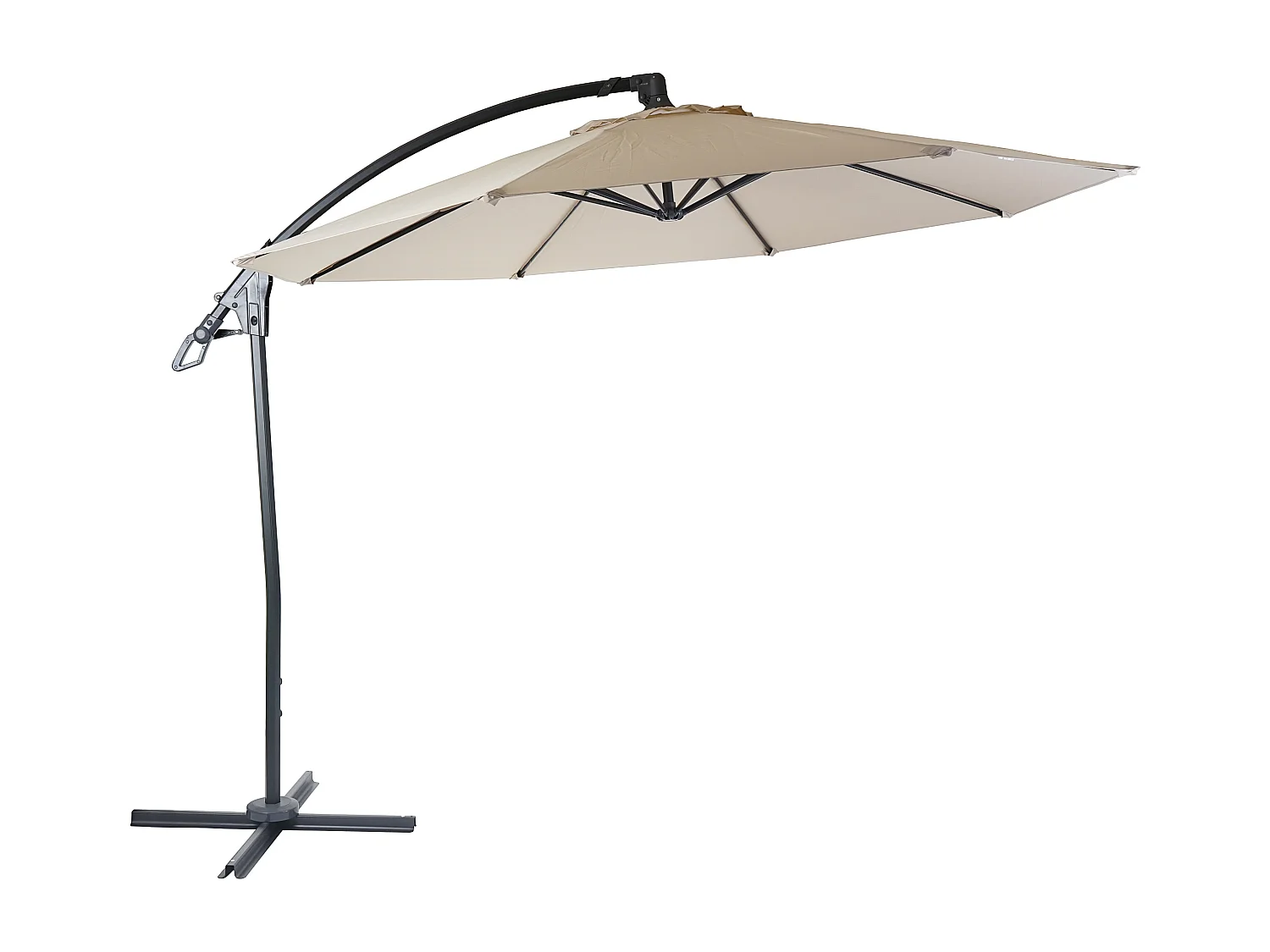 Zweefparasol MCW-D14 rond,  crème-wit zonder voet