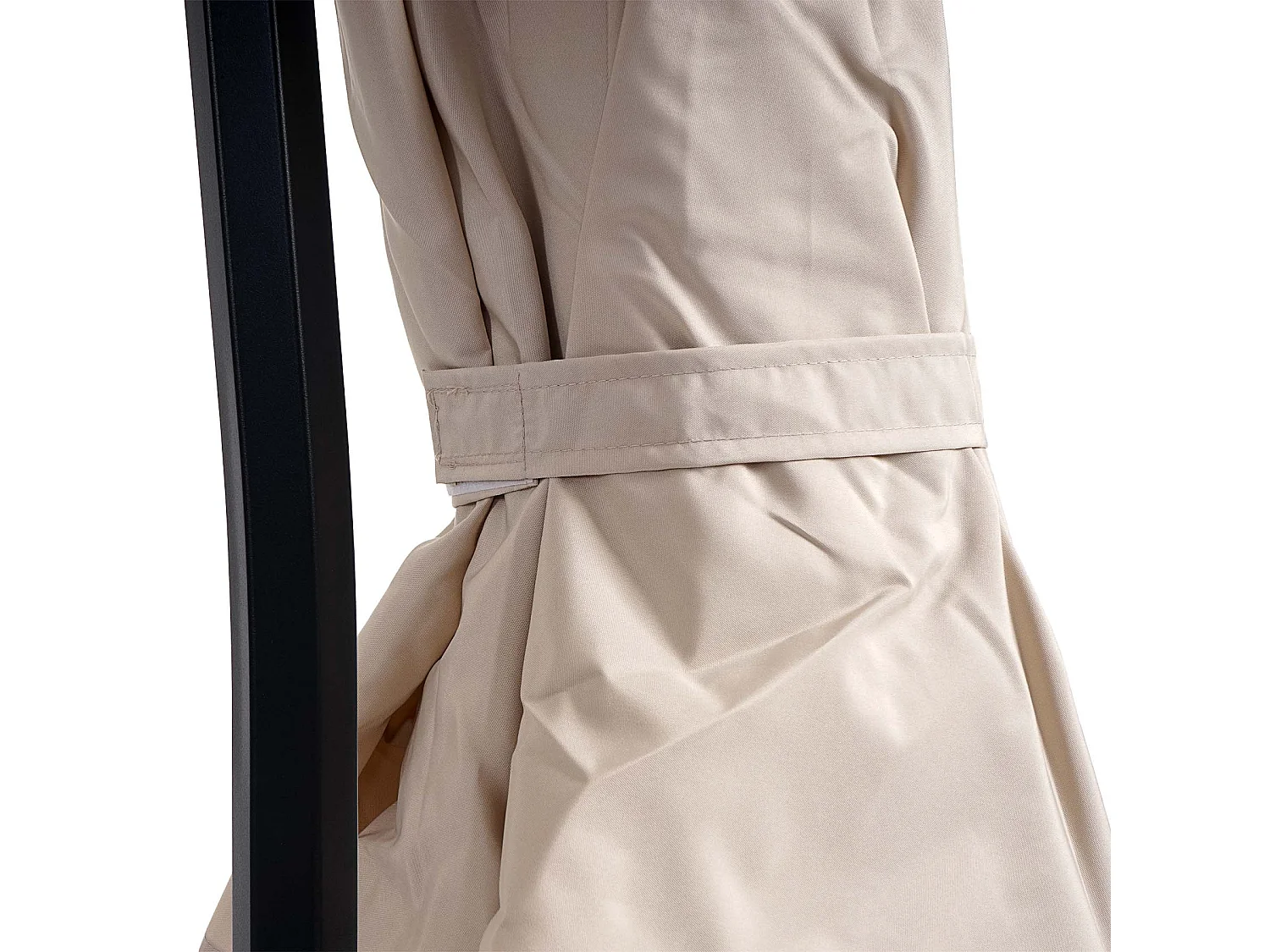 Parasol déporté MCW-D14 rond Ø 3m,  crème / blanc sans support