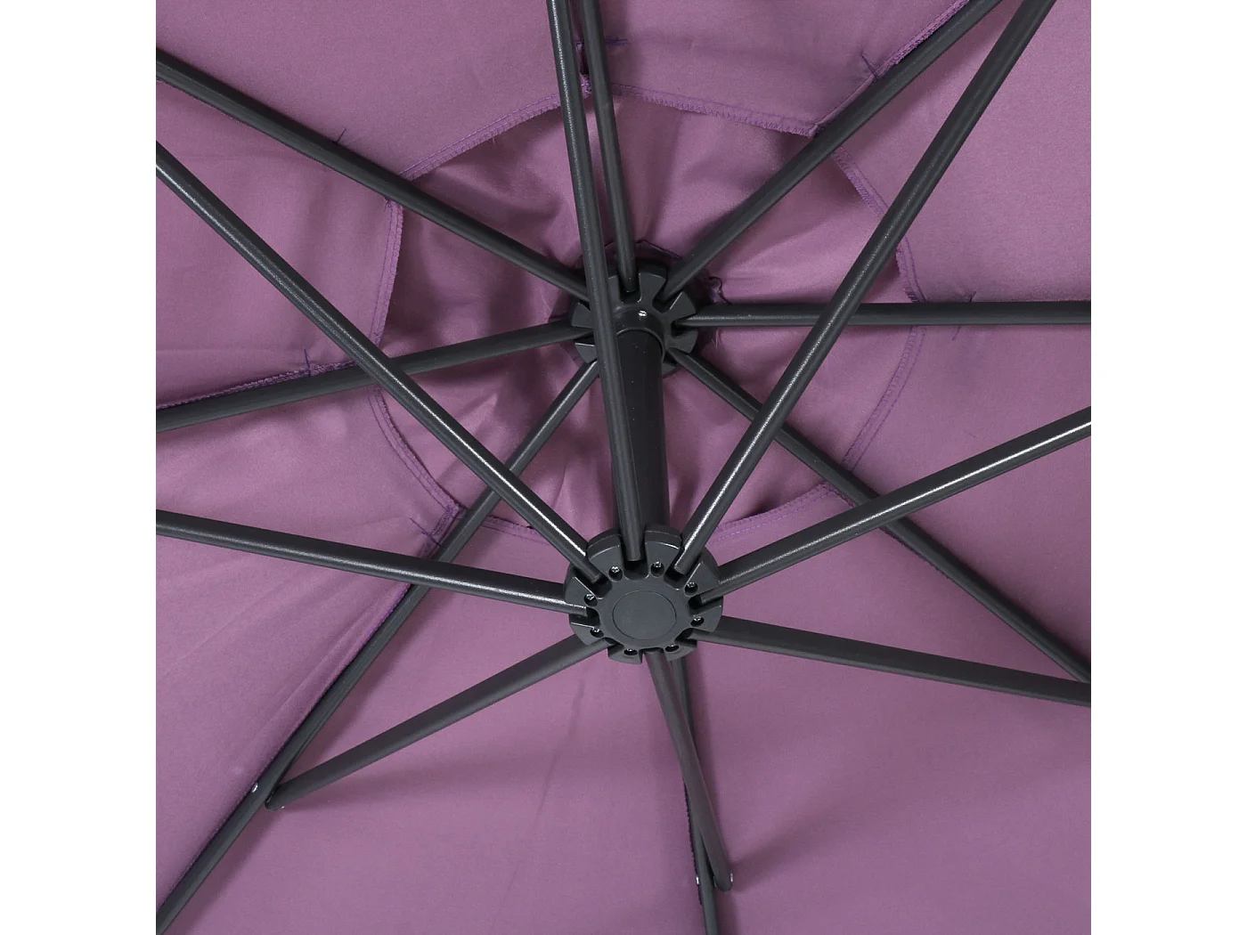 Parasol déporté Terni Ø 3m inclinable, lavande avec support