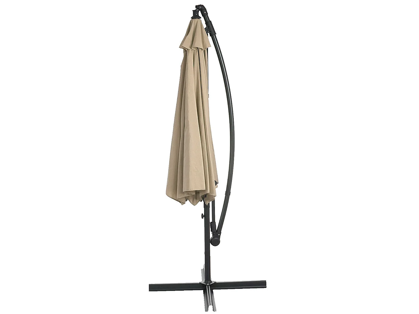 Sombrilla basculante Terni,  arena-beige con soporte