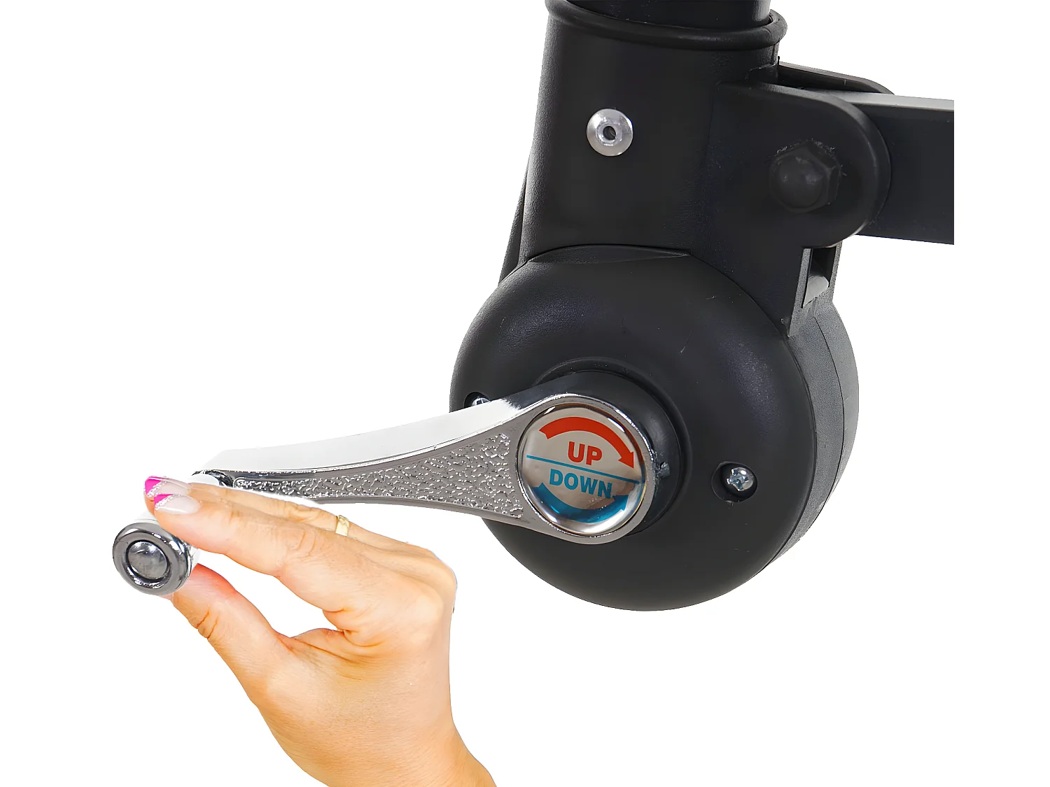 Guarda-sol de cantiléver basculante Terni,  verde-limão com suporte