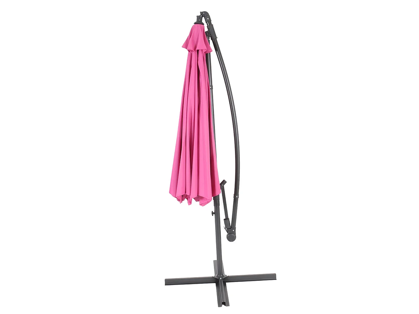 Sombrilla basculante Terni,  rosa con soporte