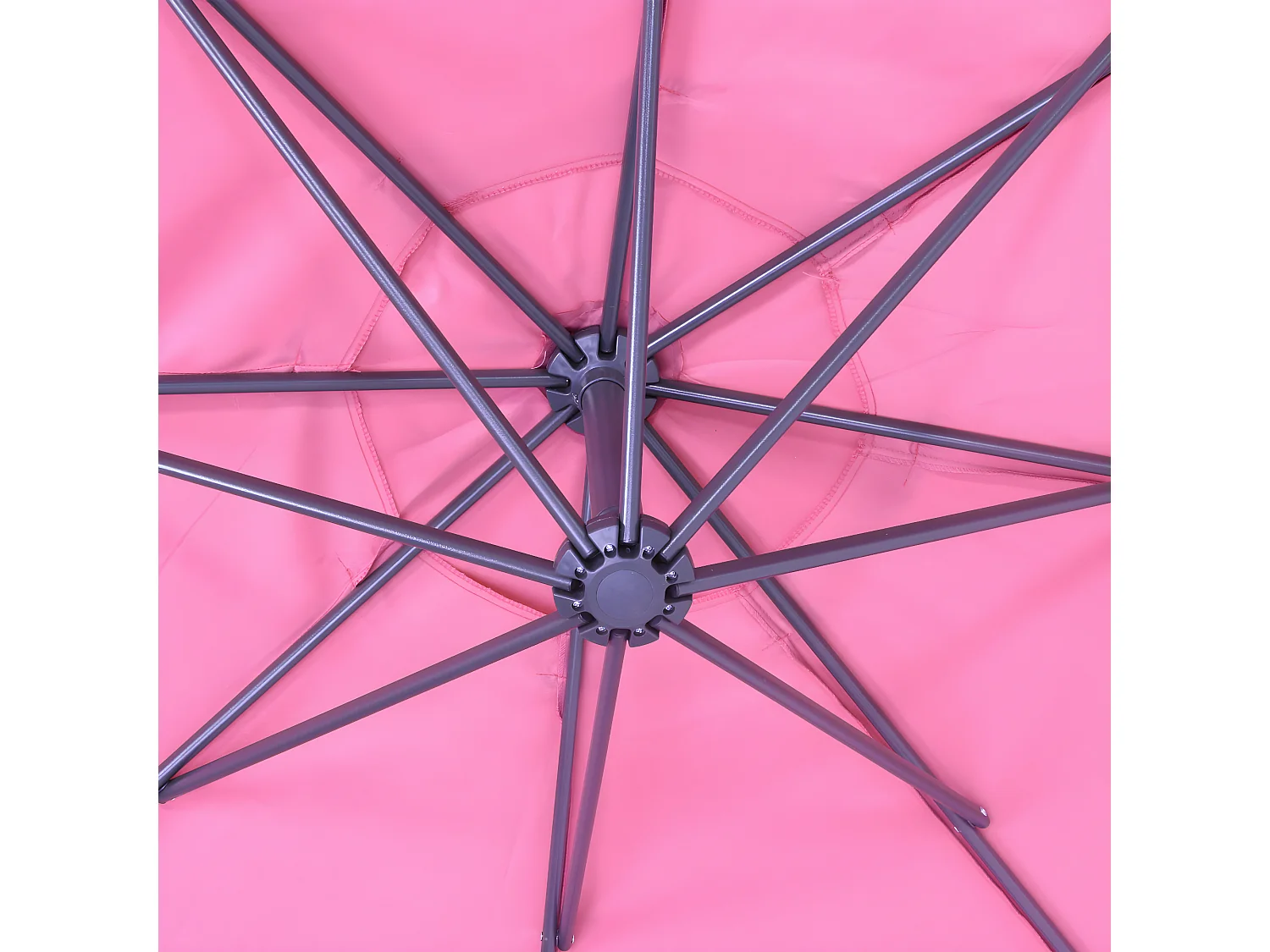 Sombrilla basculante Terni,  rosa con soporte