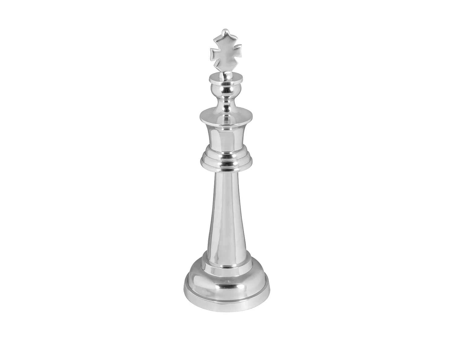 Grande pièce d'échecs décoration en aluminium poli design Sculpture decorativ XXL