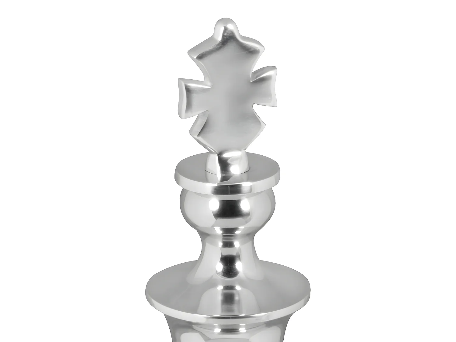 Grande pièce d'échecs décoration en aluminium poli design Sculpture decorativ XXL