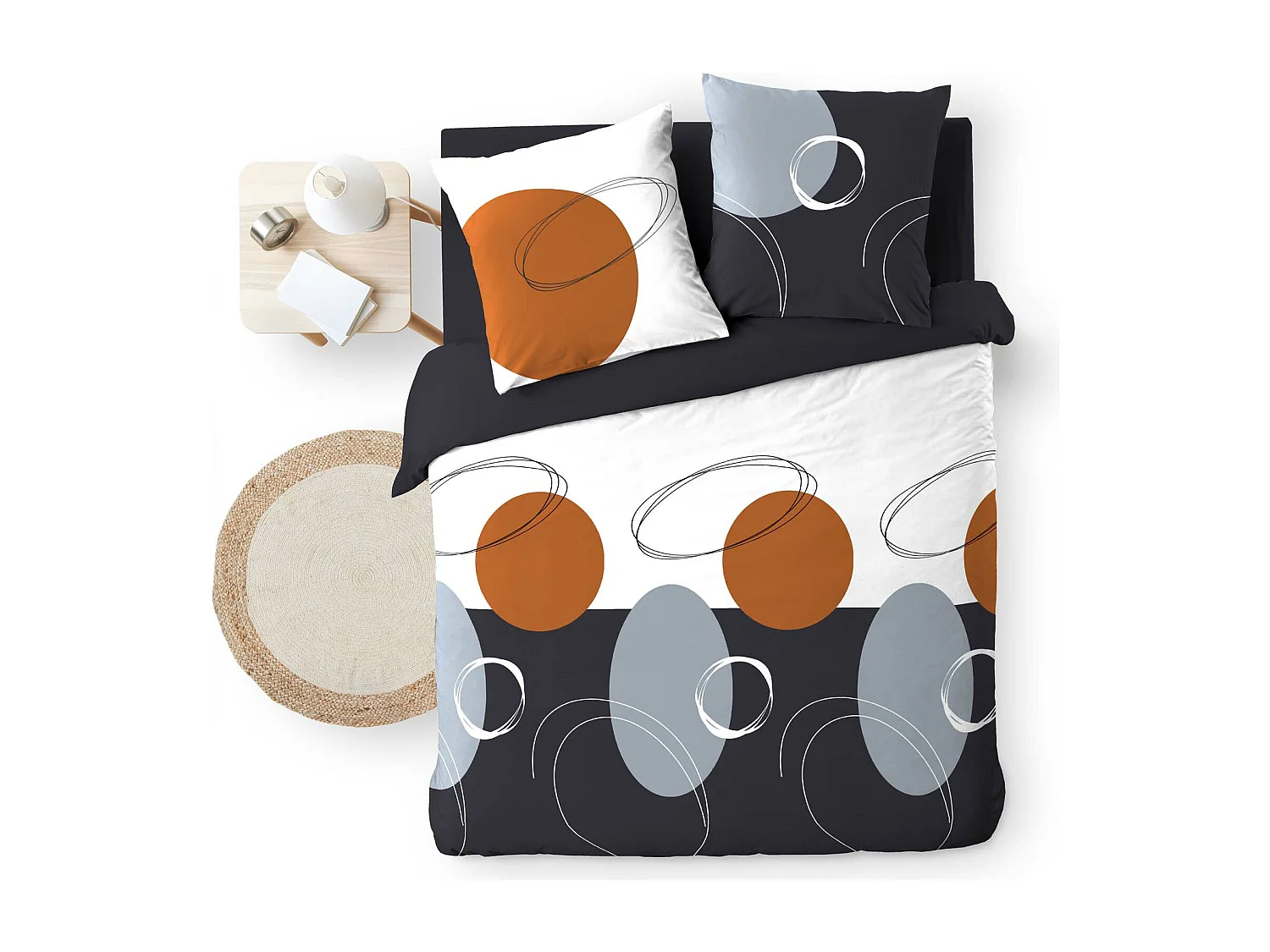 Parure housse couette + Taies Oblisse 220x240cm