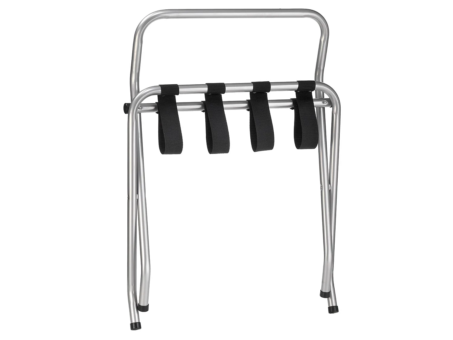 Porte-valise SUITE en métal gris, support-bagages accessoire de chambre hôtel pour sac de voyage et valise, support valise pliable a