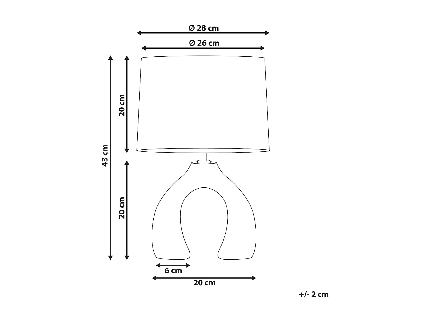 Lámpara de mesa ABBIE Cerámica Verde claro