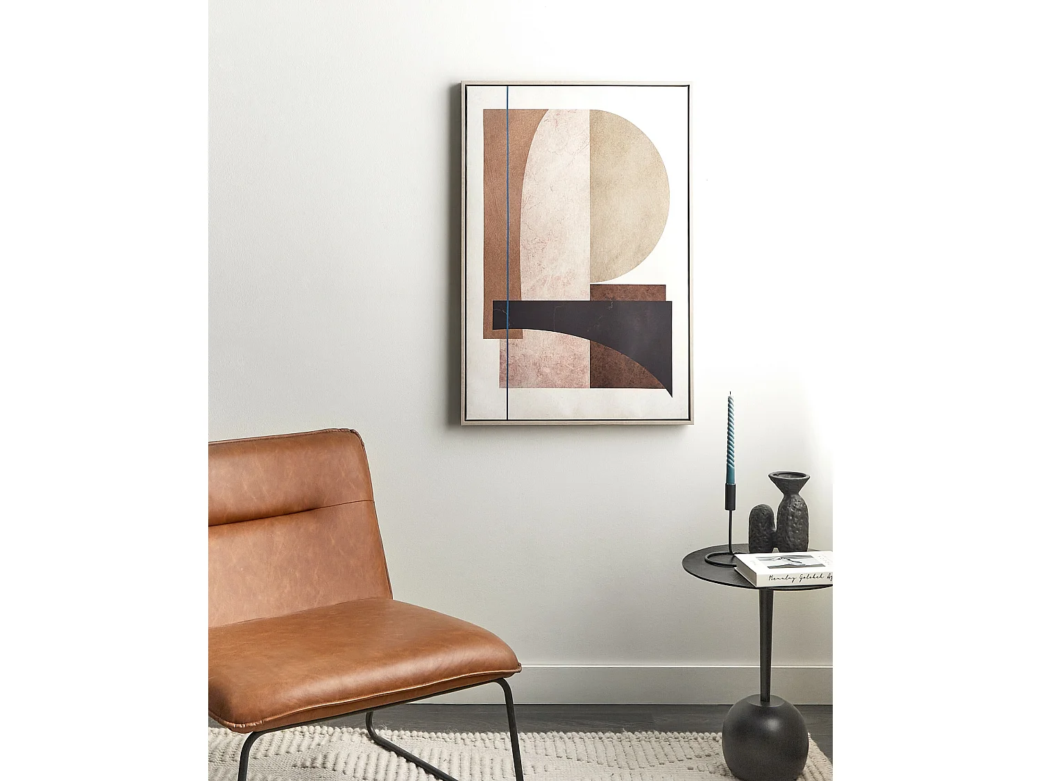 Imprimé sur toile RUFFANO Motif abstrait 63 x 93 cm Multicolore