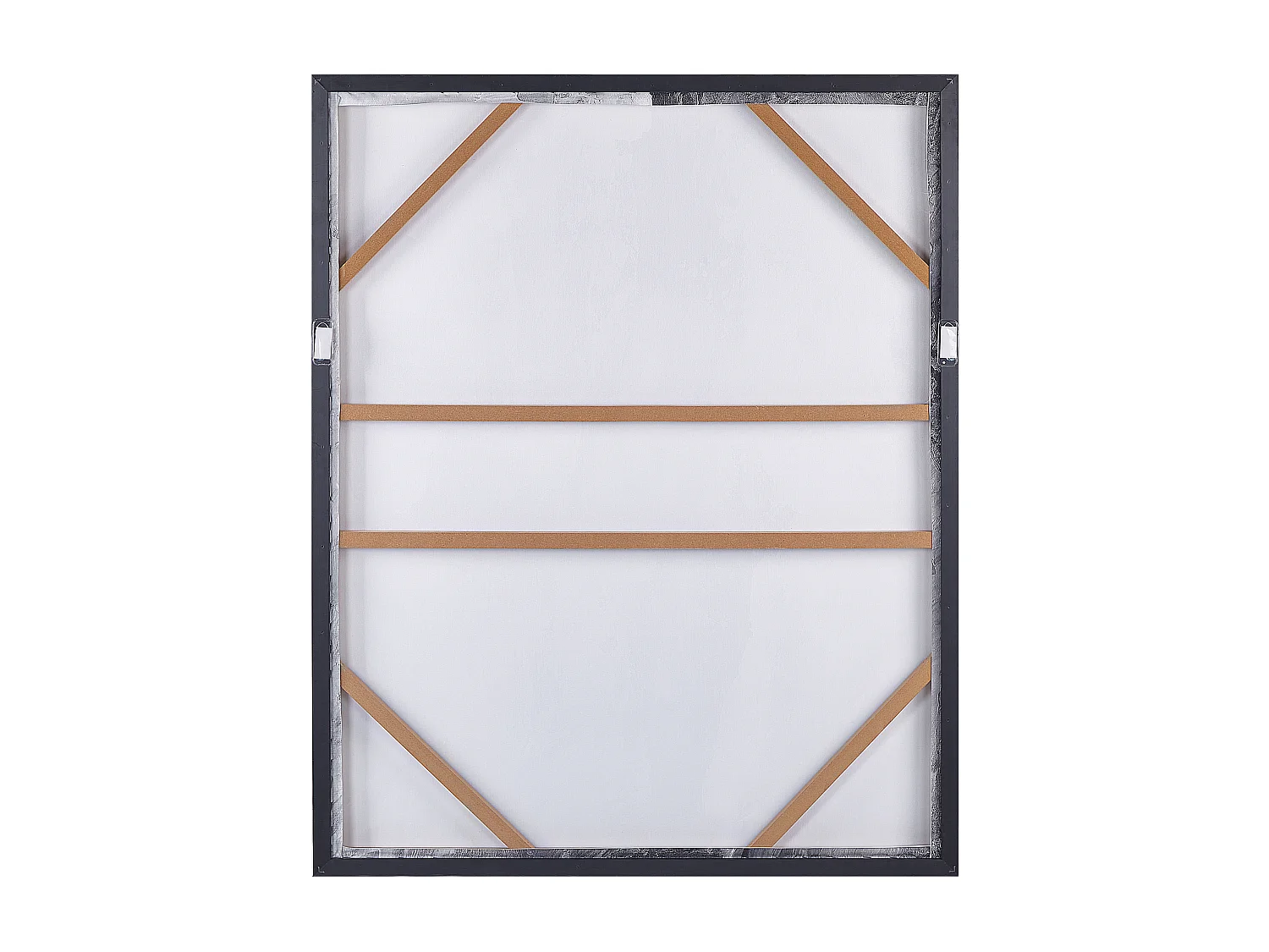 Stampa su tela JESI Motivo astratto 83 x 103 cm Grigio