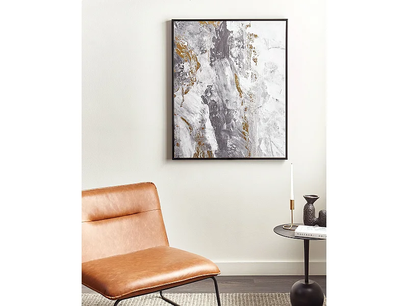 Canvas JESI Abstraktes Muster 83 x 103 cm Grau