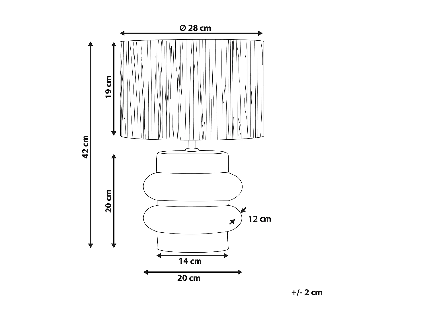 Tafellamp JUDY Keramiek Wit