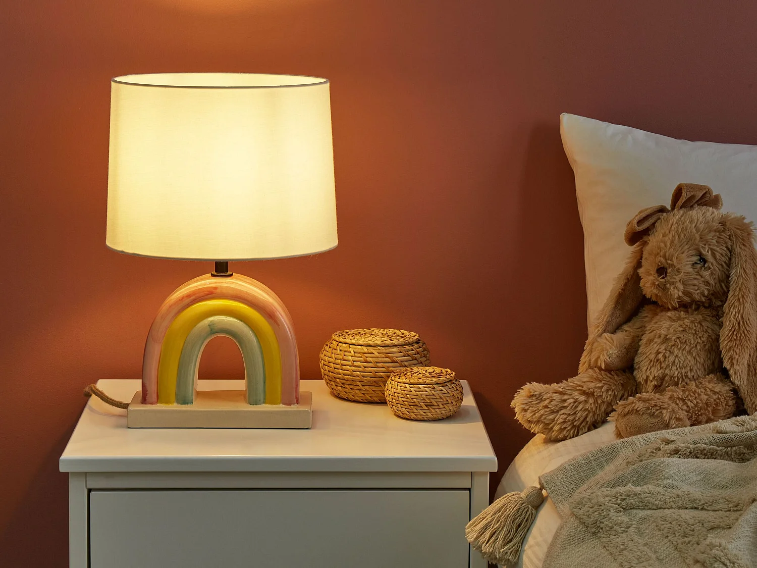 Lampada da tavolo TITNA Ceramica Multicolore