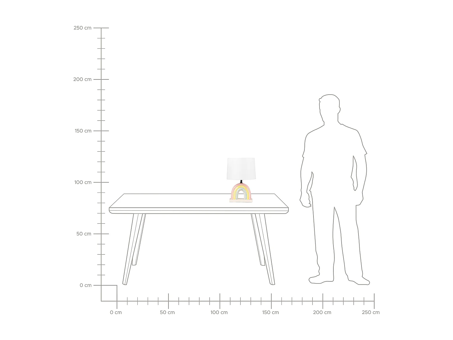 Lampada da tavolo TITNA Ceramica Multicolore