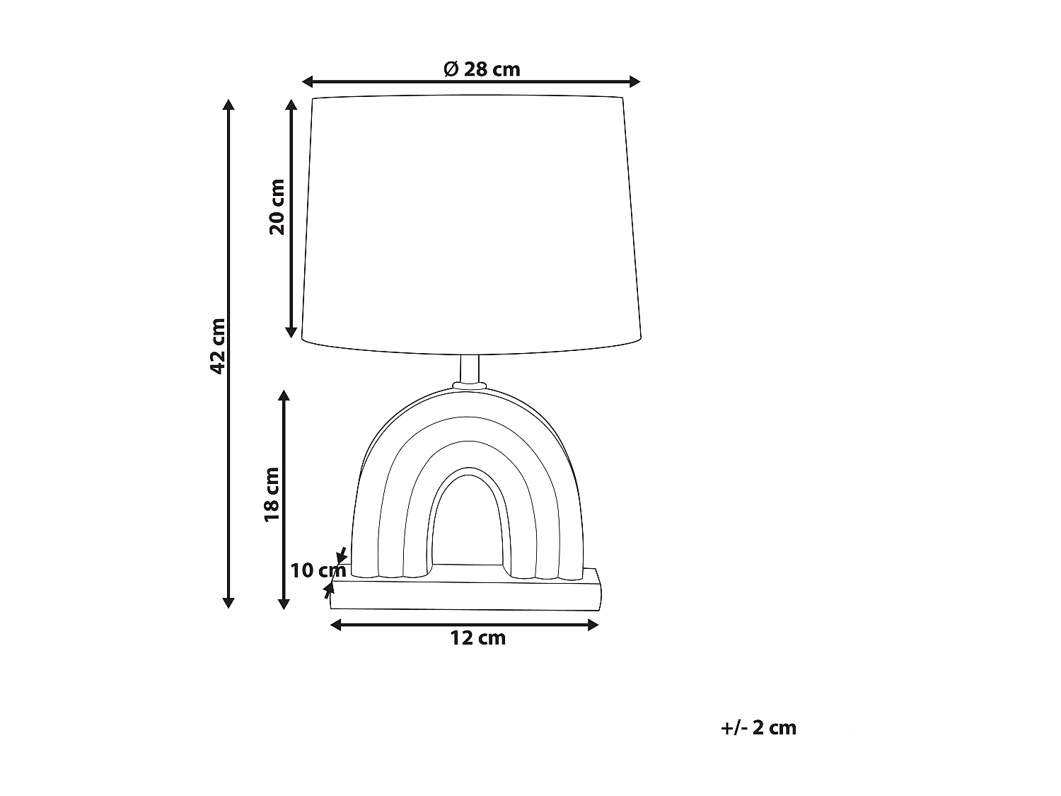 Tischleuchte TITNA Keramik Bunt