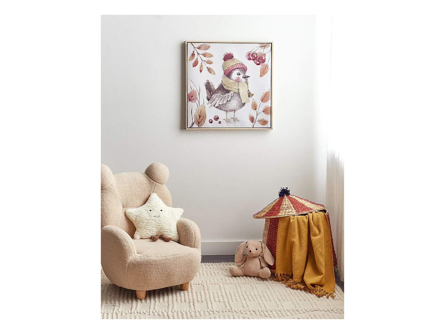 Canvas CASTRO Dieren motief 63 x 63 cm Multicolor